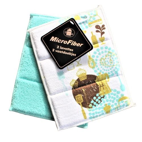 SET DE 2 LAVETTES EPONGES 23X17CM