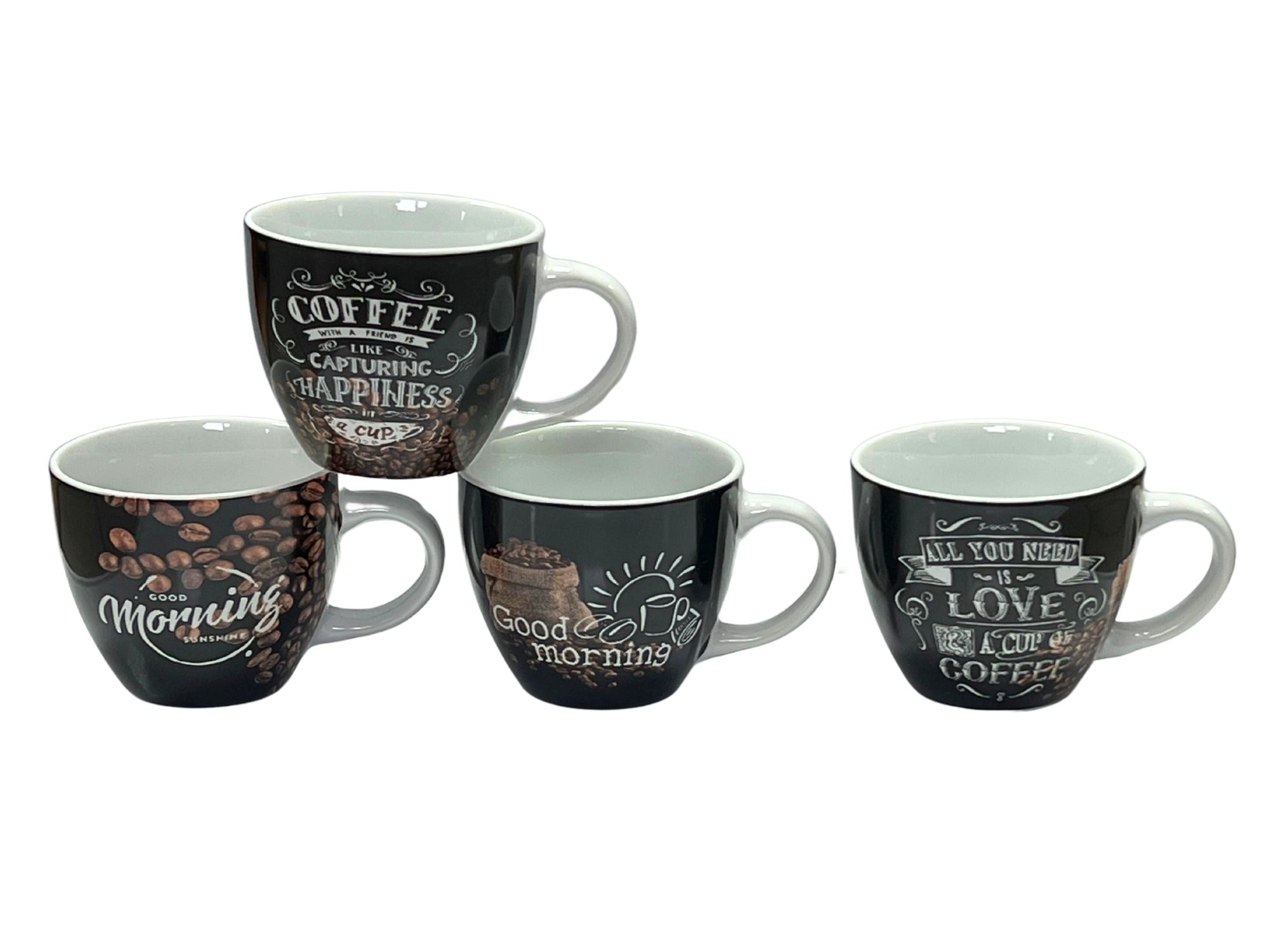 TASSE A CAFE 22CL - 4 DESSINS ASSORTIS