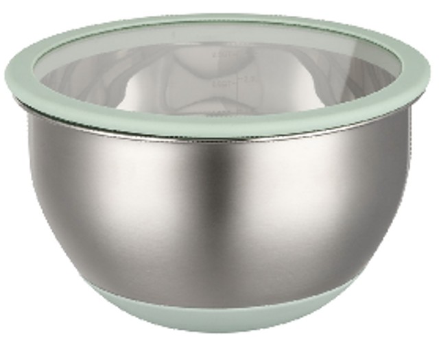 20 CM RVS KOM MET SILICONEN BODEM EN DEK