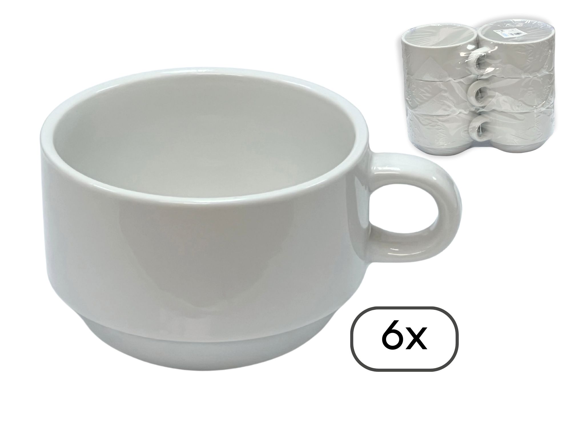 SET DE 6 TASSES DIA. 8CM H. 5,5CM