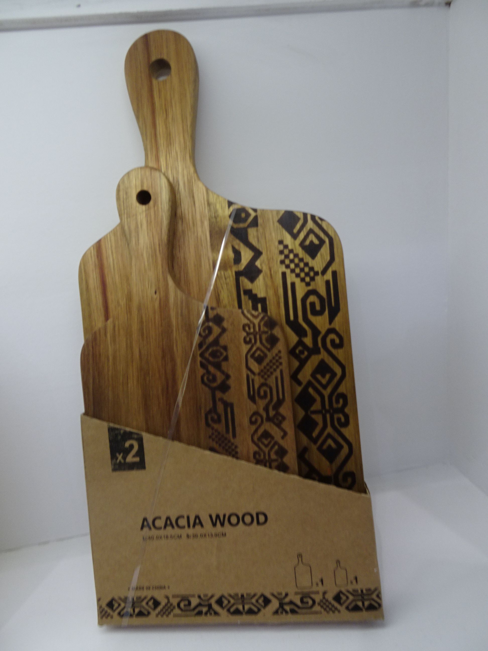 SET VAN 2 ACACIA SNIJPLANKEN