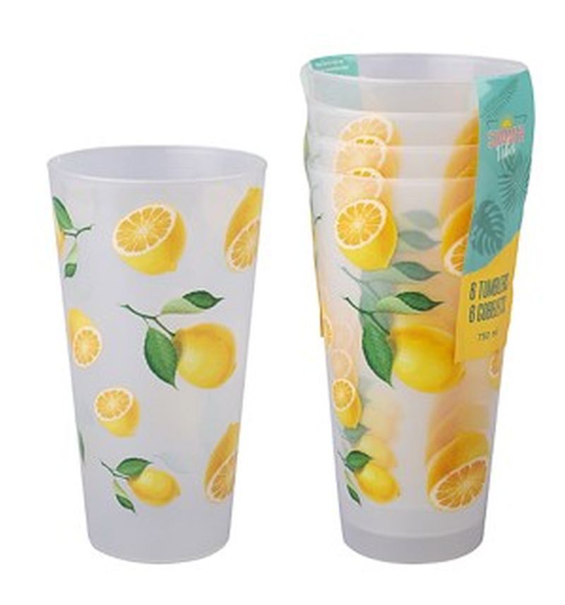 SET 4 GOBELETS DIA.10/6.2 H.18 CM 750ML