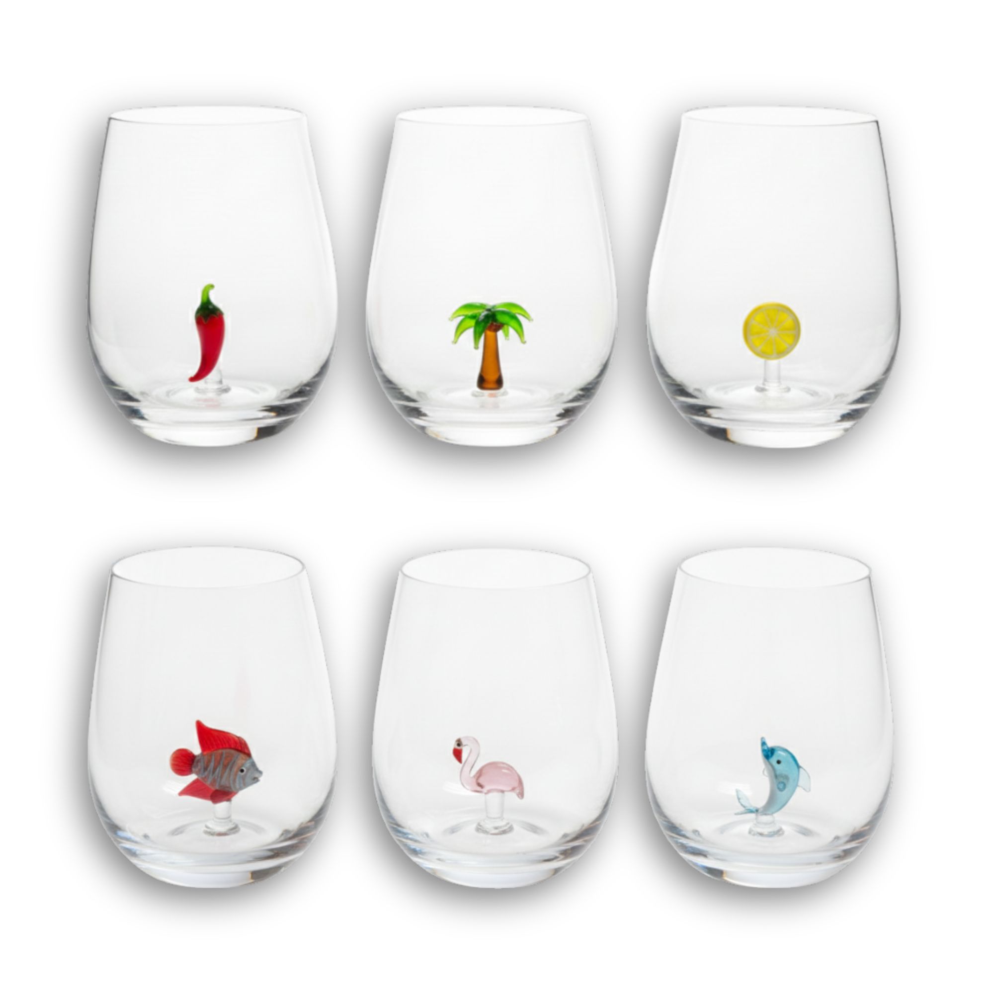 VERRE AVEC DECO INTEGREE "SUMMER"