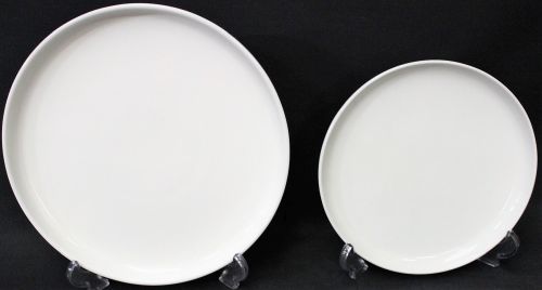 WIT ROND DESSERT BORD "RONDO" 21CM